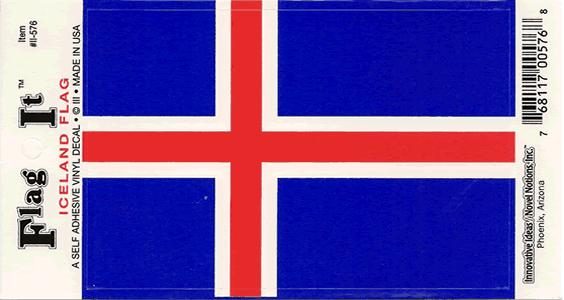 Iceland Flag-It Flag Decal